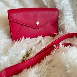 Tory Burch Envelope Crossbody w/ Gold Chain